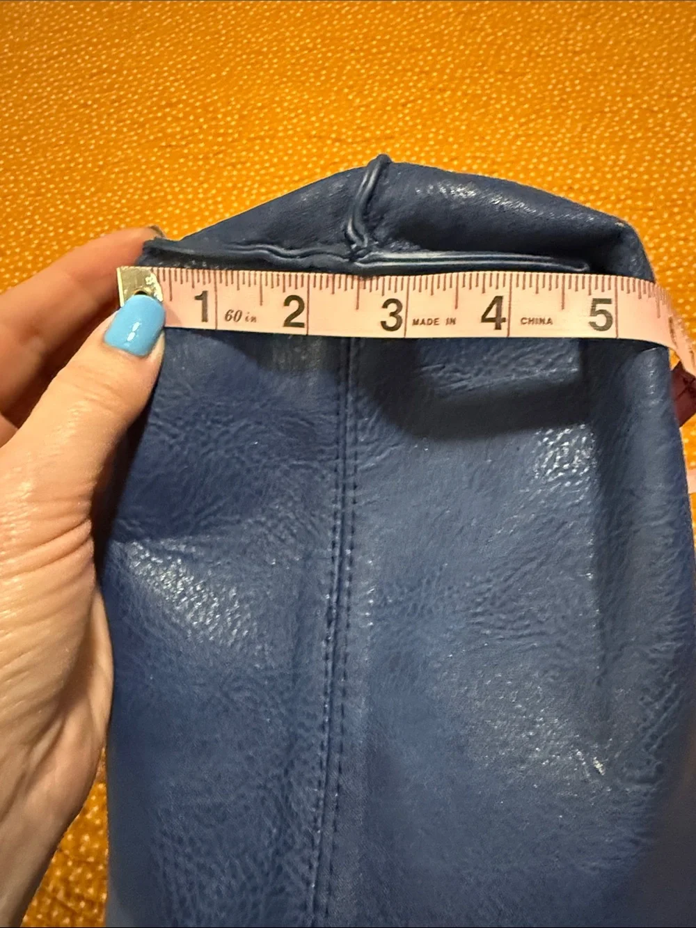 Under One Sky Blue/Light Blue Vegan Leather Reversible Tote with Matching Pouch